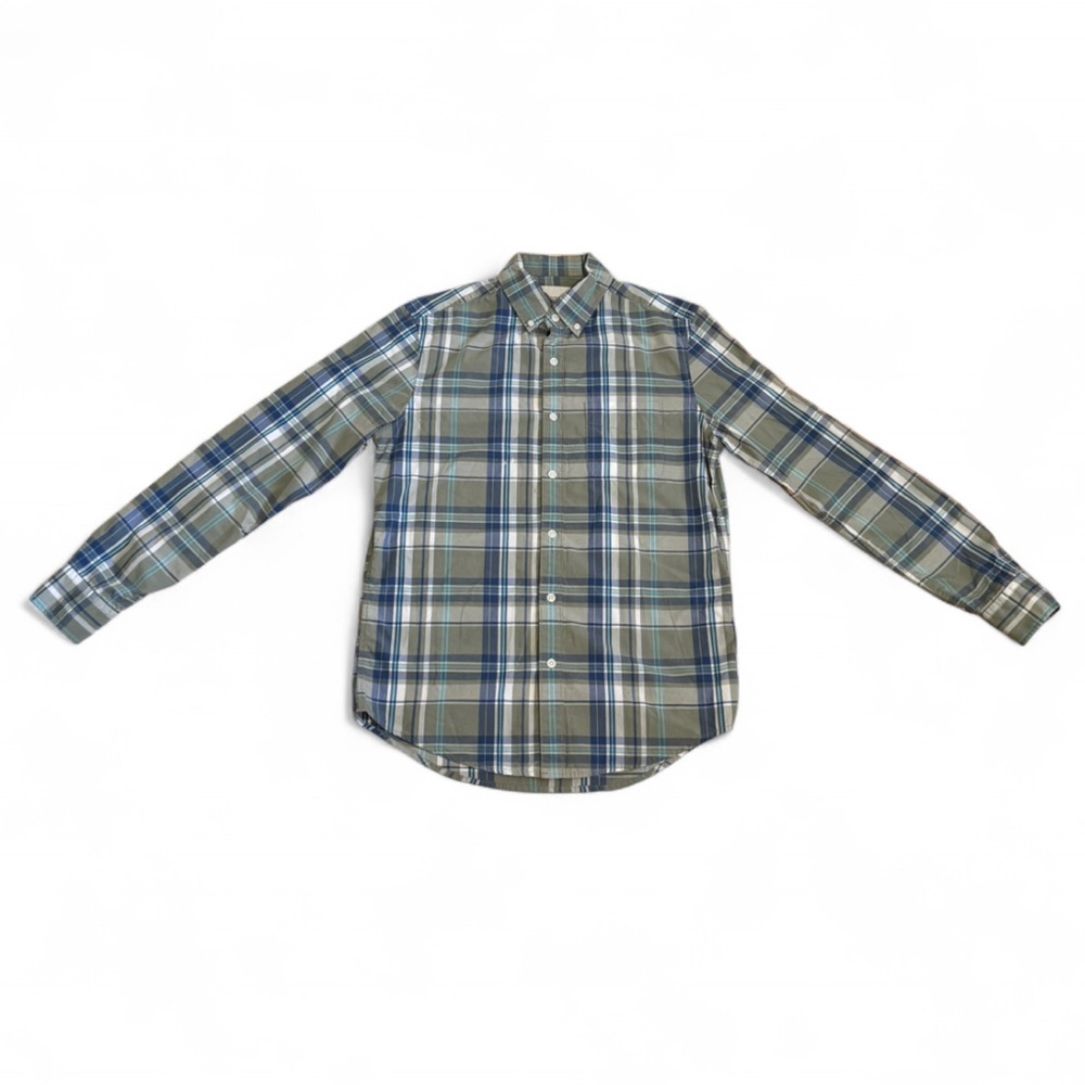 American Eagle Outfitters Green and Blue Plaid Shirt